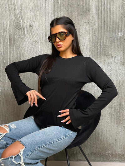 חולצה פתח נפתח בשרוול