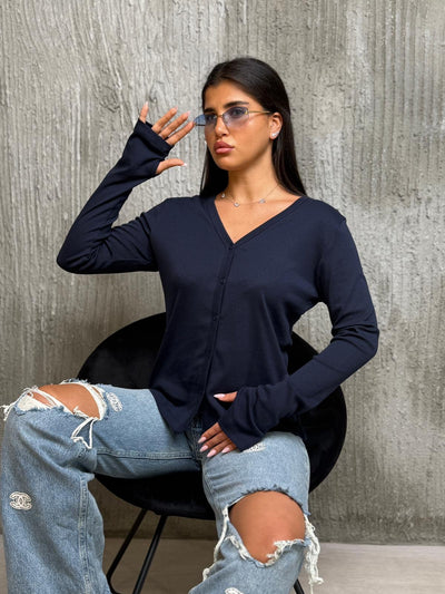 עליונית כפתורים עם כפפה