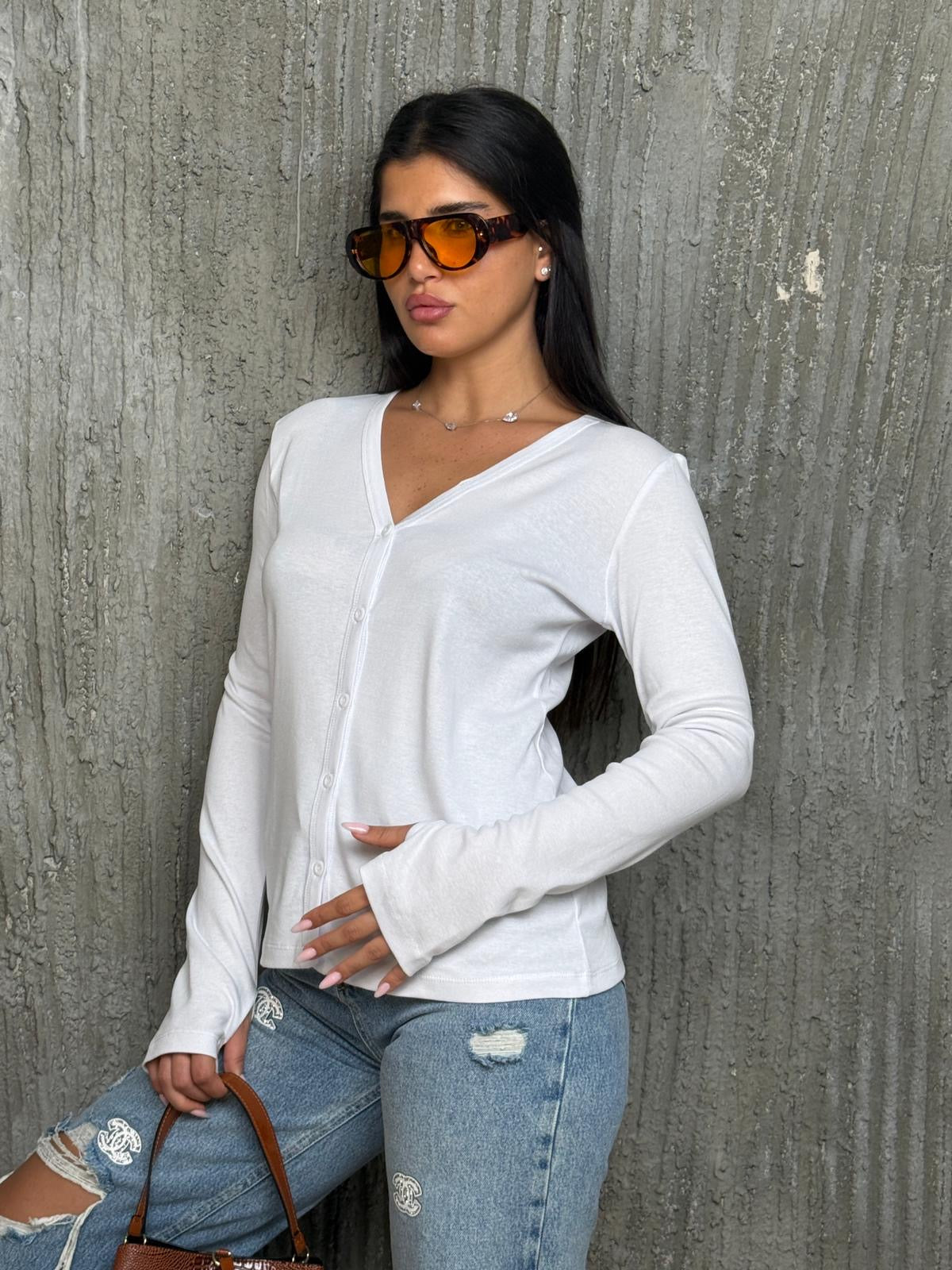 עליונית כפתורים עם כפפה