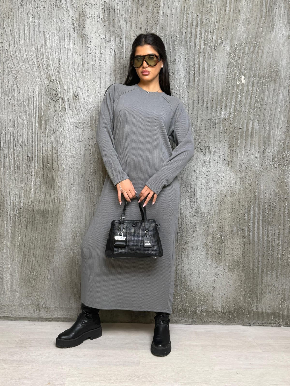 שמלה ארוכה סריג קל