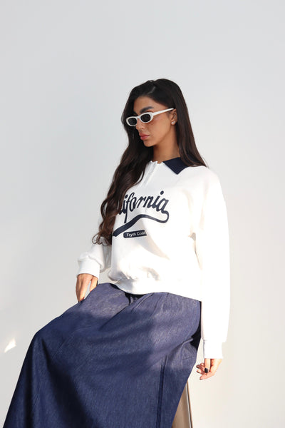 חולצה פוטר עם כתוביות וצווארן