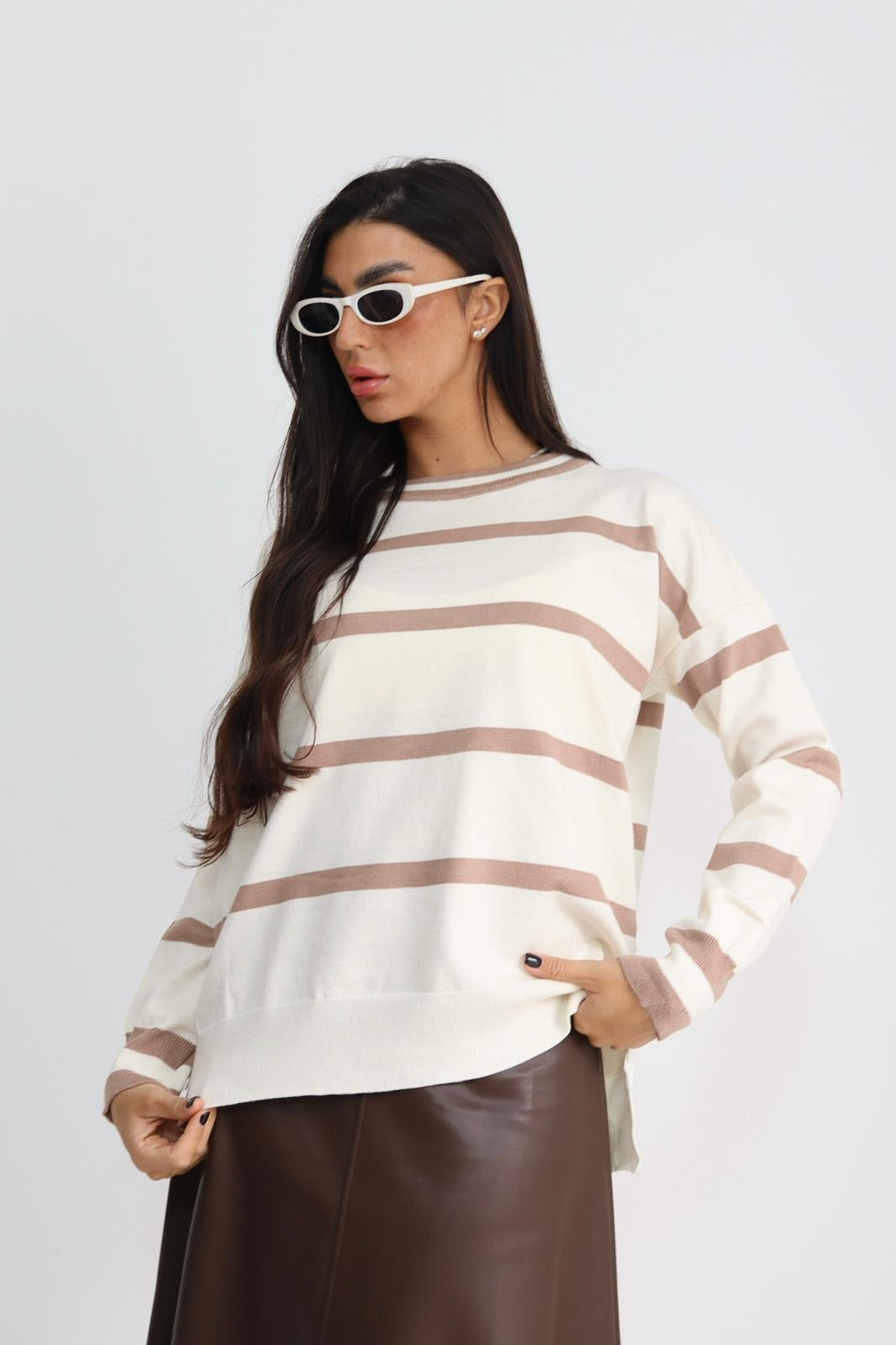 חולצה סריג פסים