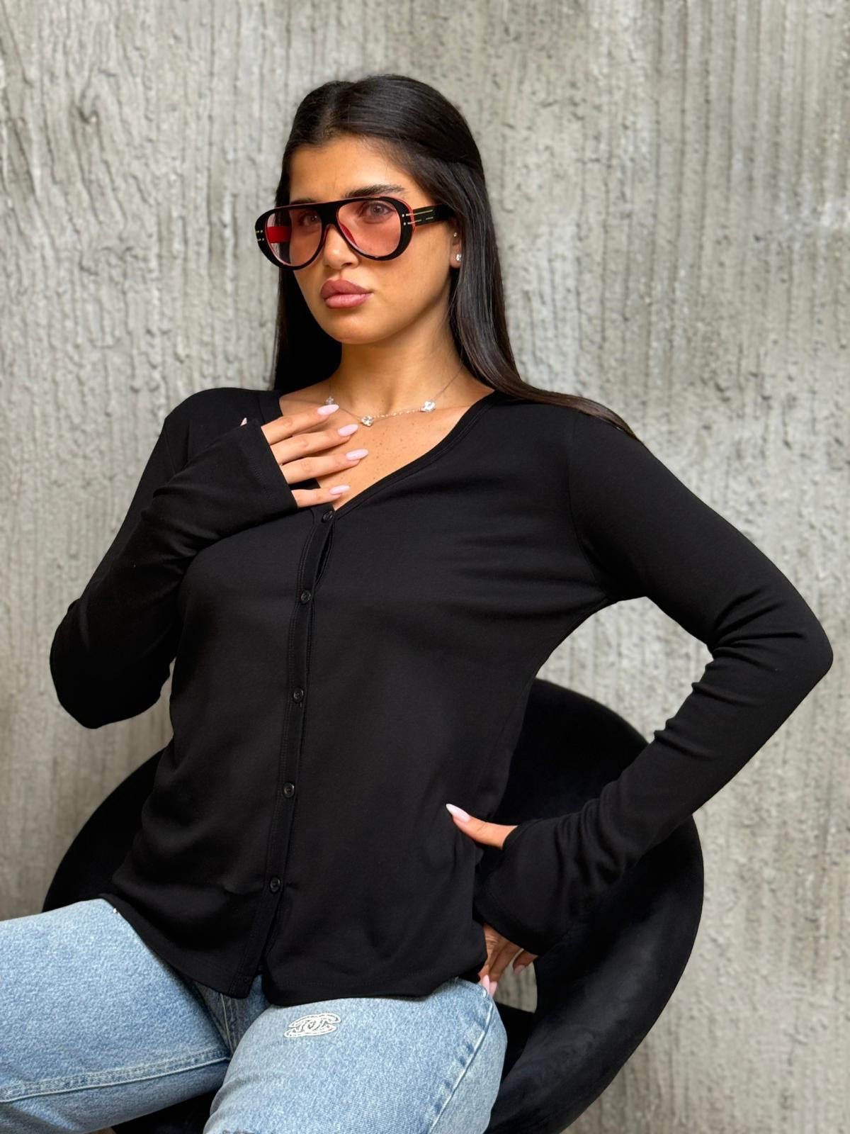 עליונית כפתורים עם כפפה