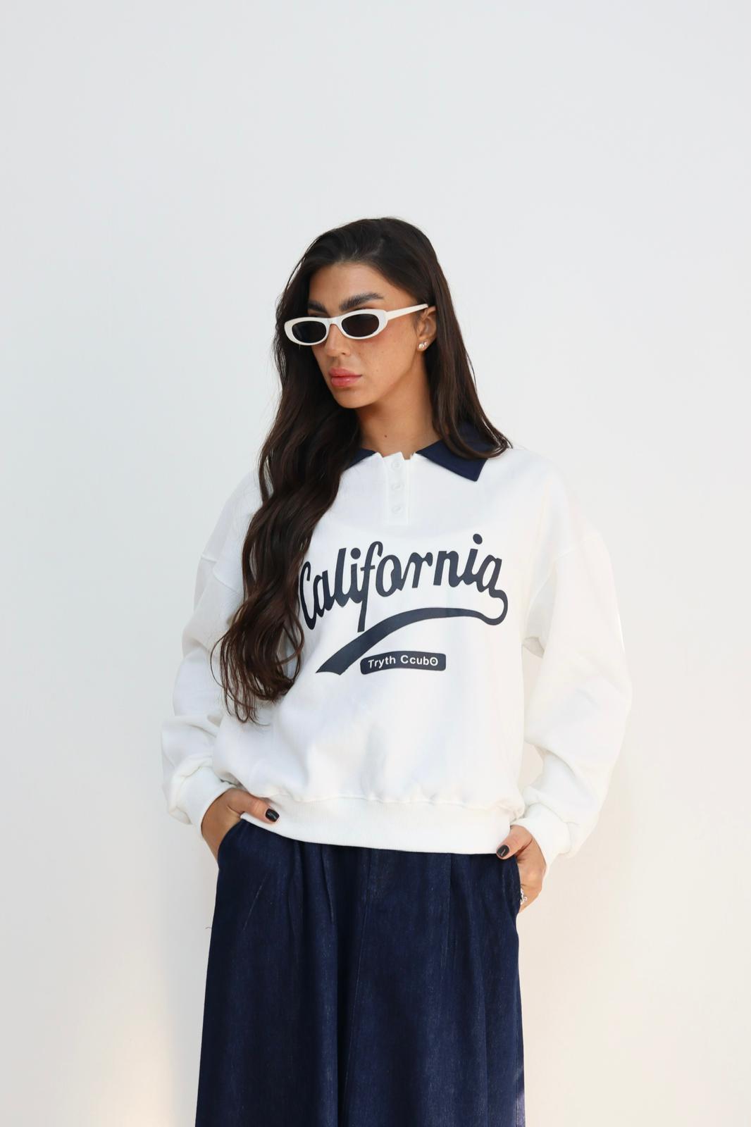 חולצה פוטר עם כתוביות וצווארן