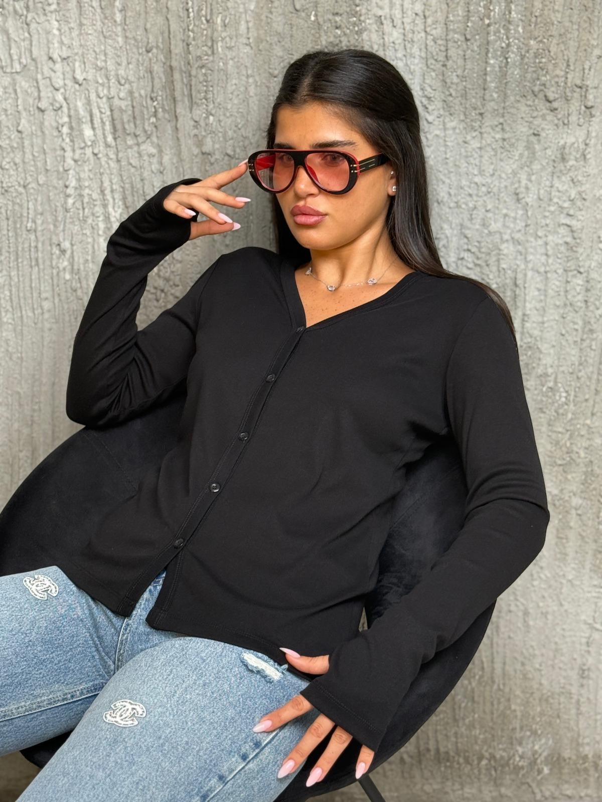 עליונית כפתורים עם כפפה