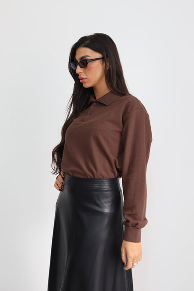 חולצה צווארון ארוכה