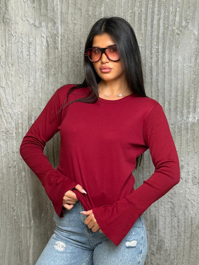 חולצה פתח נפתח בשרוול