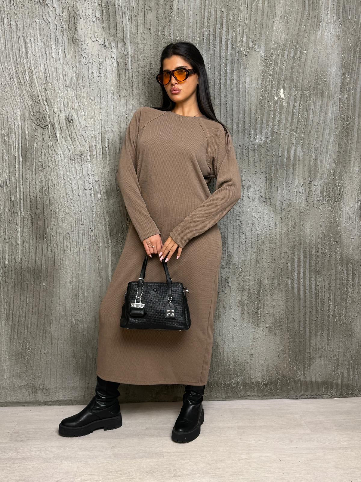 שמלה ארוכה סריג קל