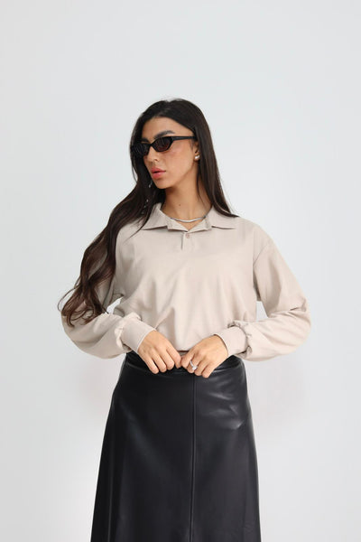 חולצה צווארון ארוכה