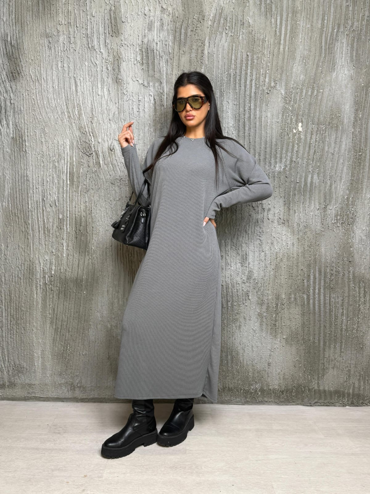 שמלה ארוכה סריג קל