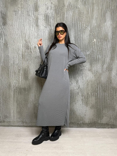 שמלה ארוכה סריג קל