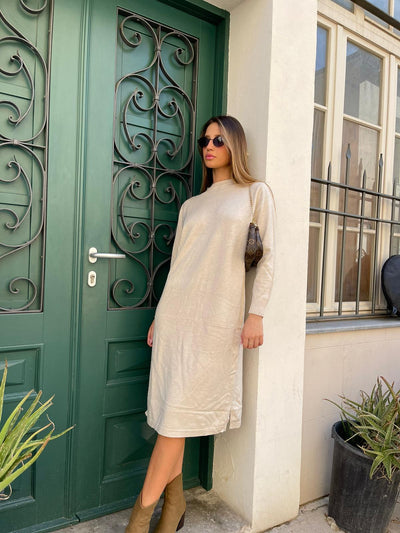 שמלה סריג ישרה