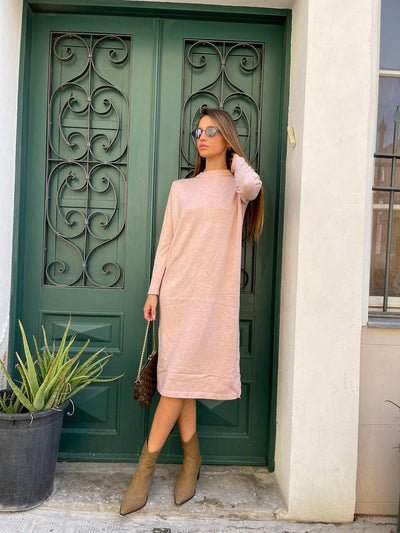 שמלה סריג ישרה